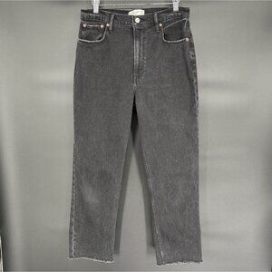 Abercrombie & Fitch Womens The Ankle Straight Ultra High-Rise Jeans 10 Black